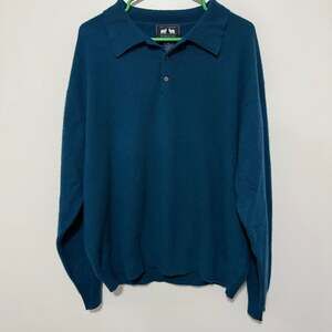 Woods & Gray 100% Cashmere Long Sleeve Polo Collar Sweater